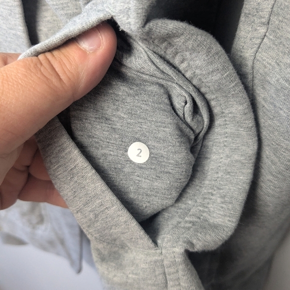 Lululemon Belle Wrap Sweater Gray Color Size 2 Pockets Style Number: W4ADXS - Picture 6 of 16
